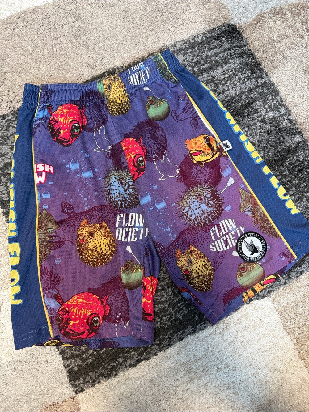 Boys’ Flow Society shorts, blowfish lacrosse “Blowfish Flow”, size S GUC!